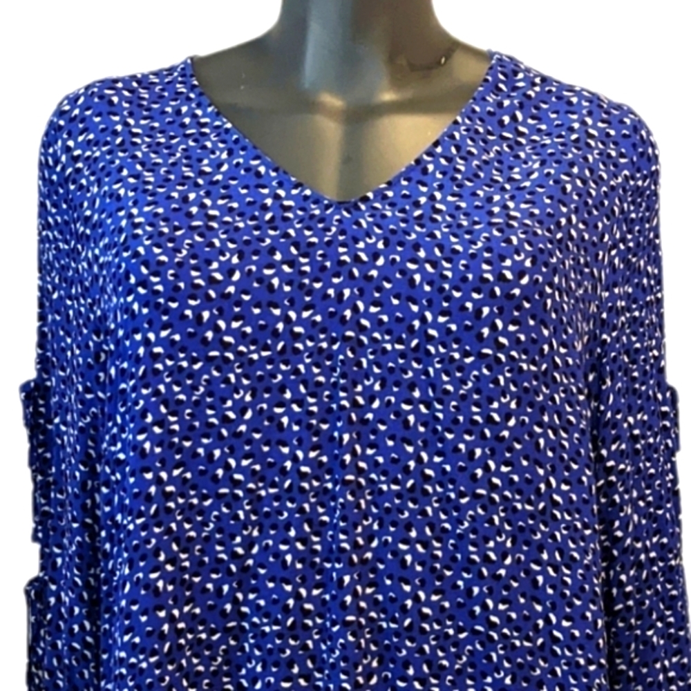 Michel Studio blue pattern blouse sz 20